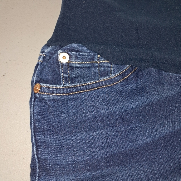 7 For All Mankind Women Maternitt Blue Jeans - Picture 3 of 13